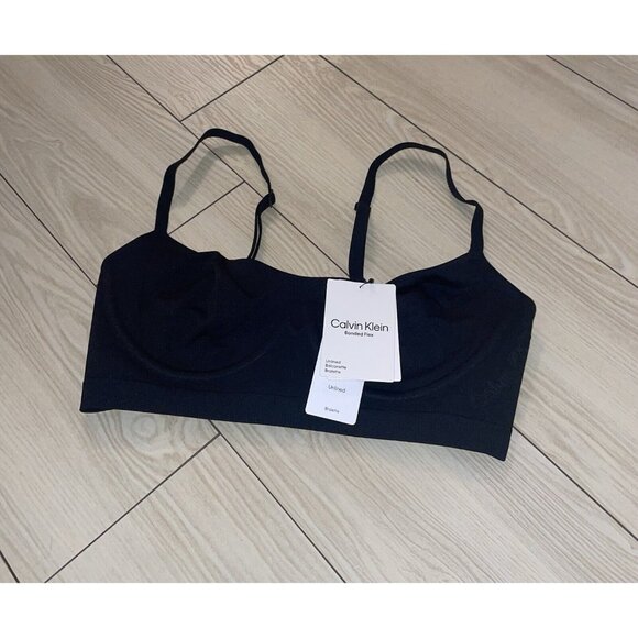 Calvin Klein Other - Calvin Klein QF6609 Bonded Flex Unlined Balconette Bra WF Womens S Small Black